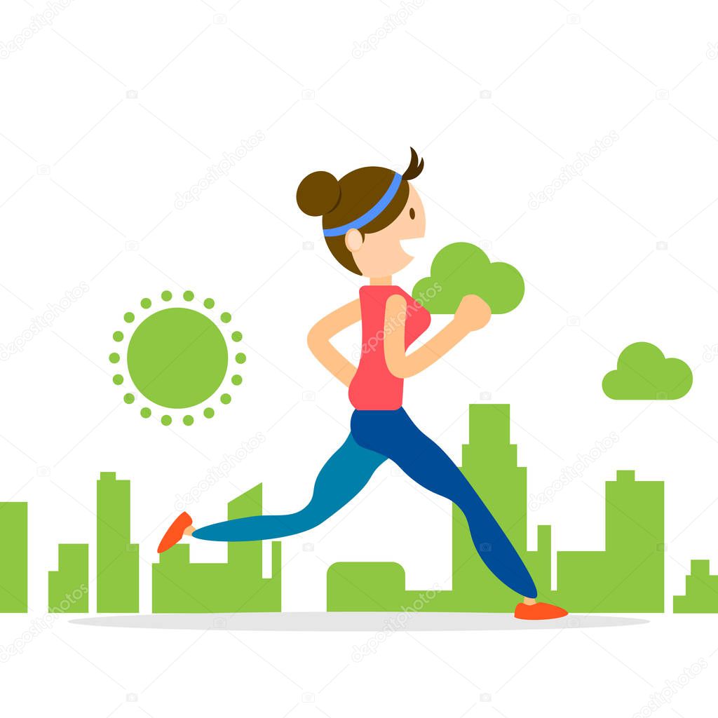 woman running jogging city run training marathon sport