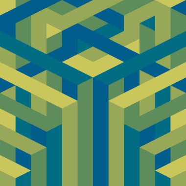 Soyut geometrik grafik desen yeşil renk tonu arka plan