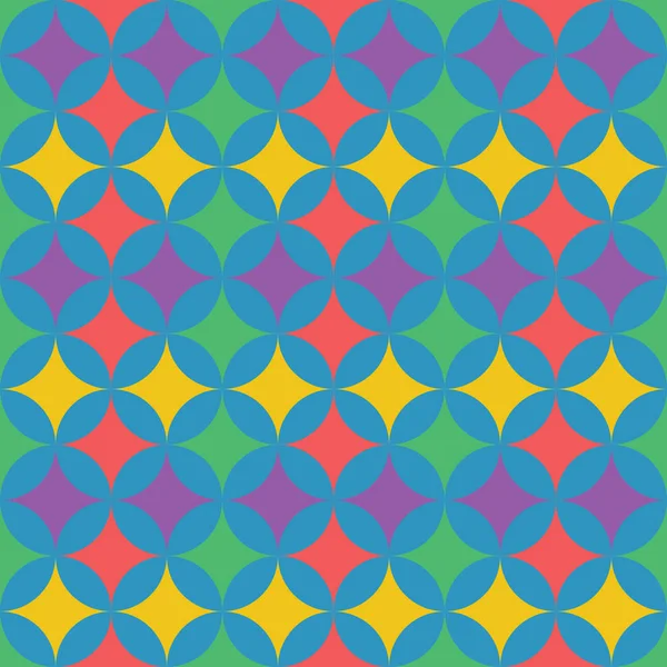 Vector abstracte kleurrijke geometrische patroon retro stijl — Stockvector