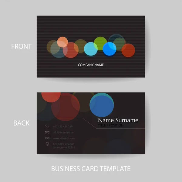 ベクトル モダンでカラフルなスタイリッシュな名刺デザイン テンプレート — ストックベクタ