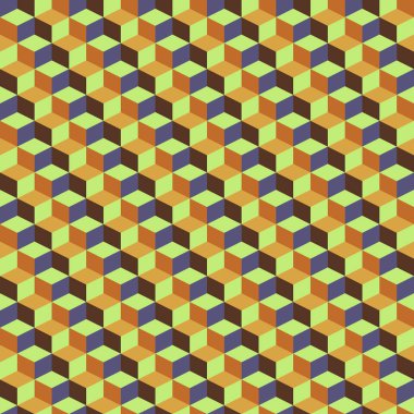 soyut retro geometrik desen sarı kahverengi toprak tonlarda rengi