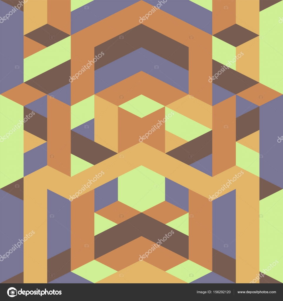 abstract retro geometric pattern yellow brown earth tone color