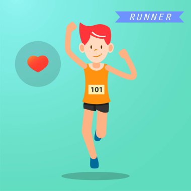 çalışan ve maraton spor için eğitim genç adam