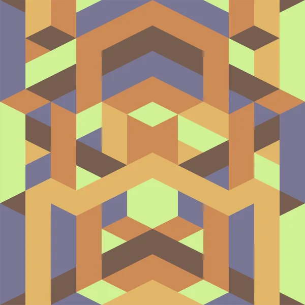 Abstrait motif géométrique rétro jaune brun terre ton couleur — Image vectorielle