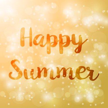 Mutlu yaz. Vektör soyut bokeh arka plan bulanıklık. Festival def