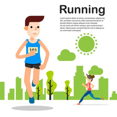 çalışan ve maraton spor için eğitim gençler