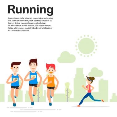 çalışan ve maraton spor için eğitim gençler