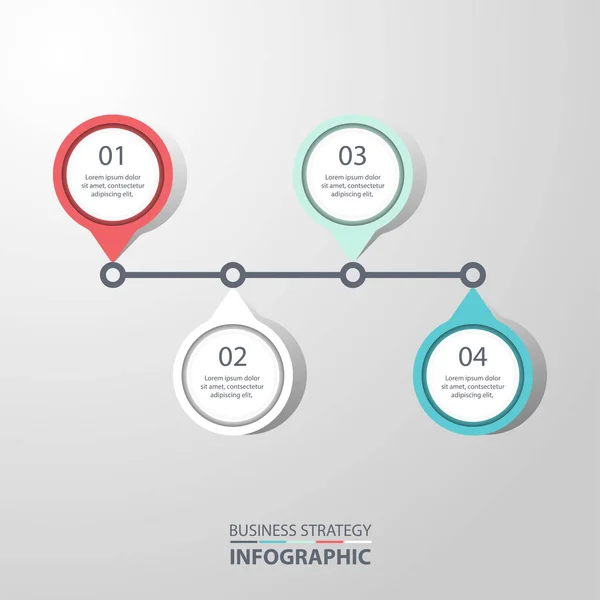 Temel iş Infographics şablonu tasarlamak — Stok Vektör