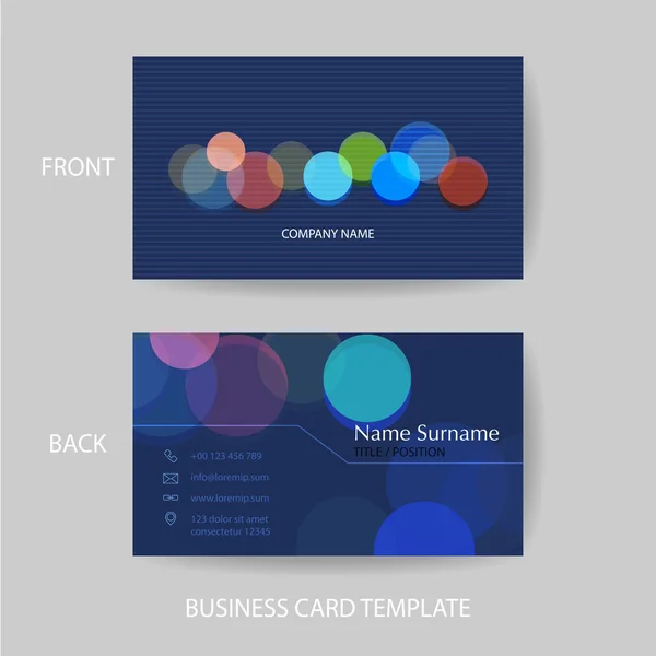 Modèle de conception de carte de visite moderne et propre vectoriel — Image vectorielle