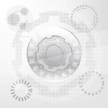 Beyaz ve gümüş tasarlamak teknoloji vektör arka plan