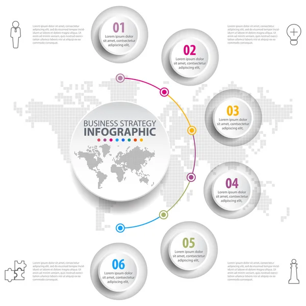 Illustrazione modello di progettazione infografica aziendale — Vettoriale Stock