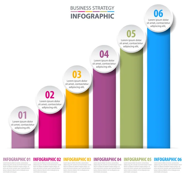 Üzleti Infographics design sablon illusztráció — Stock Vector