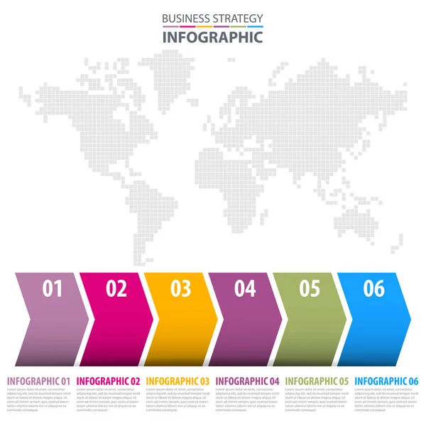 Illustrazione modello di progettazione infografica aziendale — Vettoriale Stock