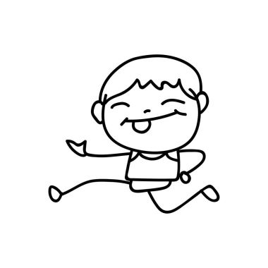 satır resmi çizim mutlu sevimli çocuklar el