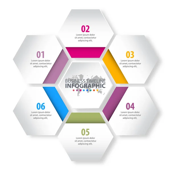 일러스트 레이 션 비즈니스 인포 그래픽 디자인 서식 파일 — 스톡 벡터