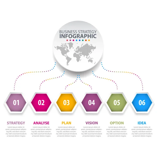 Ilustração de modelo de design de infográficos de negócios . —  Vetores de Stock