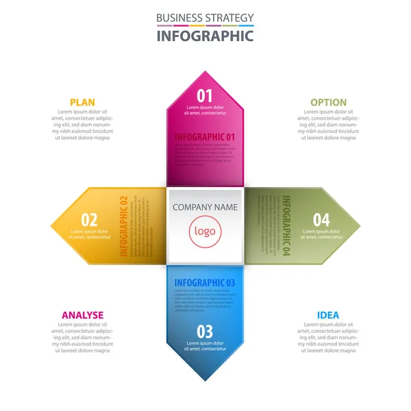 Üzleti Infographics design sablon illusztráció — Stock Vector