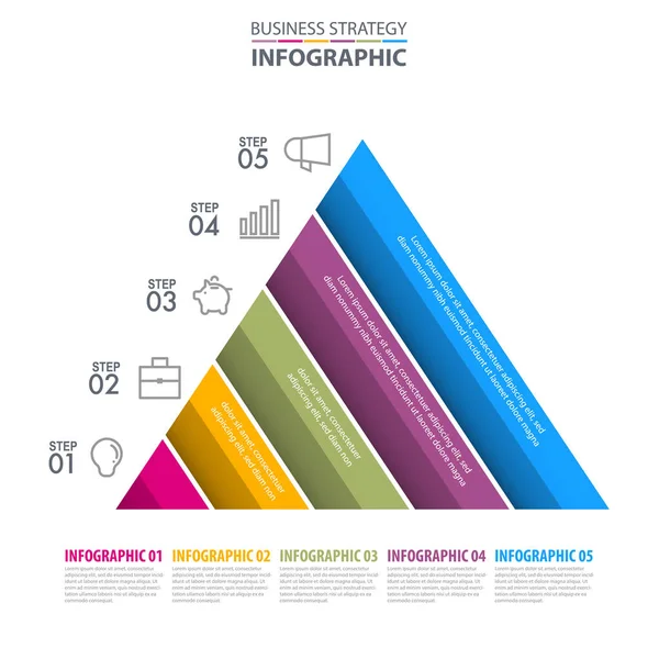 Στοιχεία σχεδιασμού στρατηγικής Infographics επαγγελματίες — Διανυσματικό Αρχείο