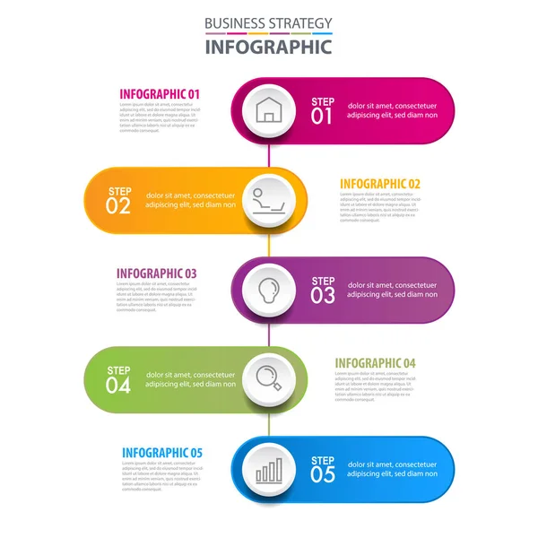 Business infografica elementi di design modello grafico illustrat — Vettoriale Stock