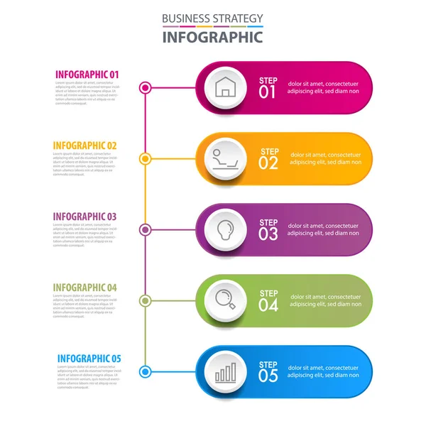 İş infographics öğeleri şablonu grafik illustrat Tasarla — Stok Vektör