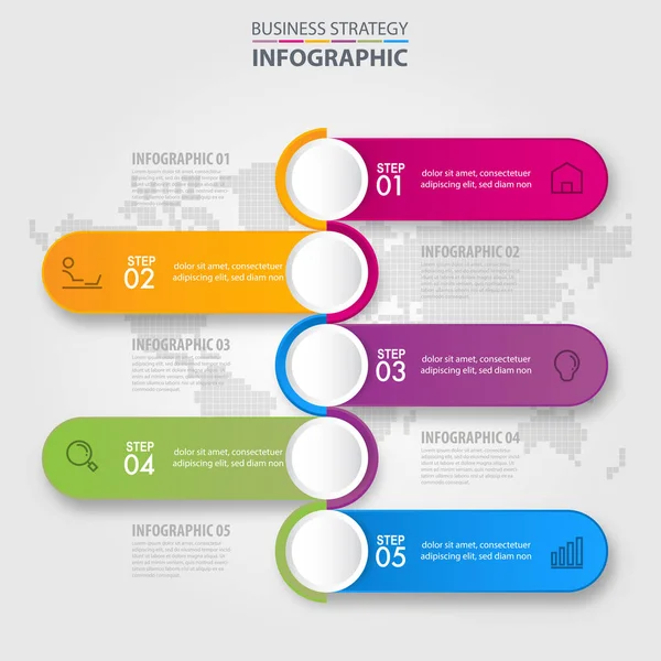 Business infografica elementi di design modello grafico illustrat — Vettoriale Stock
