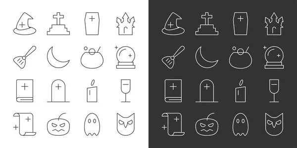 Fiesta de Halloween línea delgada editable icono de vector de carrera — Archivo Imágenes Vectoriales