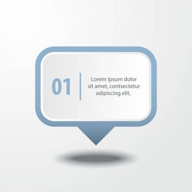 İş Infographics öğenin ileti kutusu presentatio için Tasarla