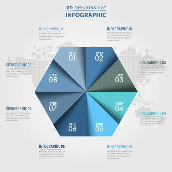 Geschäftsinfografik hextagon chart design template — Stockvektor