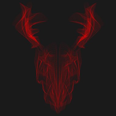 soyut grafik Ejderha Kafa röntgeni Hat sanatı tasarımı için