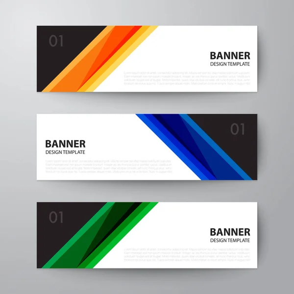 Conjunto de banners modelo web fundo vetor abstrato —  Vetores de Stock