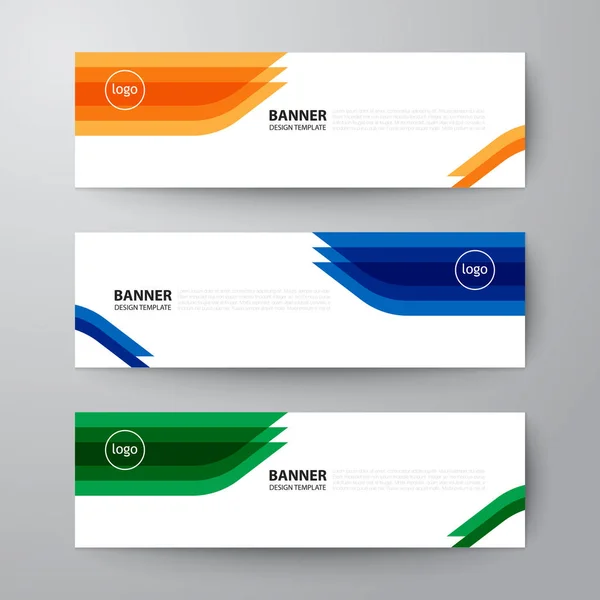 Bannières web design template résumé vectoriel fond — Image vectorielle