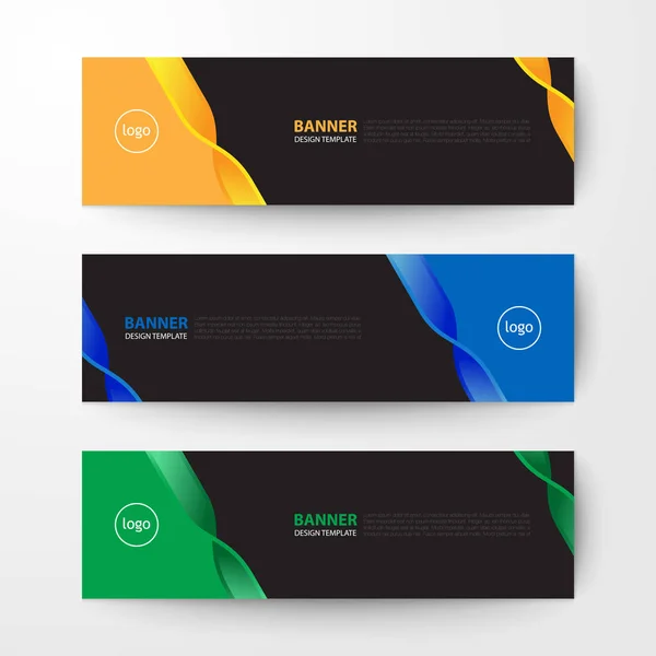 Bannières web design template résumé vectoriel fond — Image vectorielle