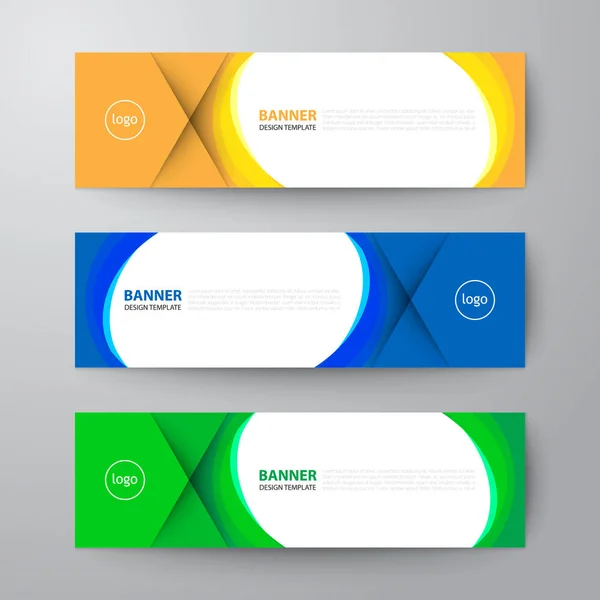 Banners van web ontwerp sjabloon abstract vector achtergrond — Stockvector