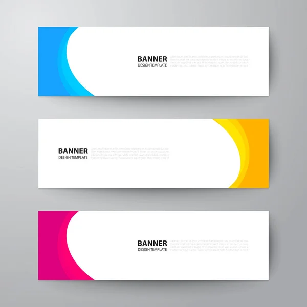 Bannières web design template résumé vectoriel fond — Image vectorielle