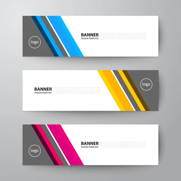 Bannières web design template résumé vectoriel fond — Image vectorielle