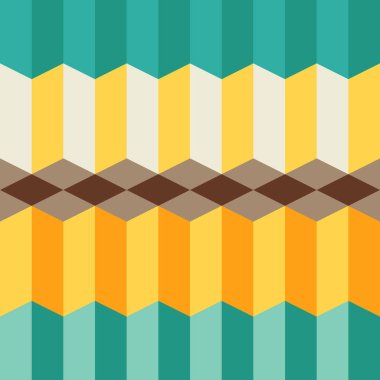 Kumaş arkaplan dijital web grafiği yazdırmak için soyut renkli yeşil ton St. Patrick Günü sanat deco stili geometrik tasarım vektör çizimi