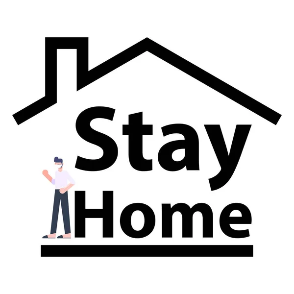 Stay Home Life Covid Coronavirus Pandemic Outbreak Banner Stay Home — Stock Vector
