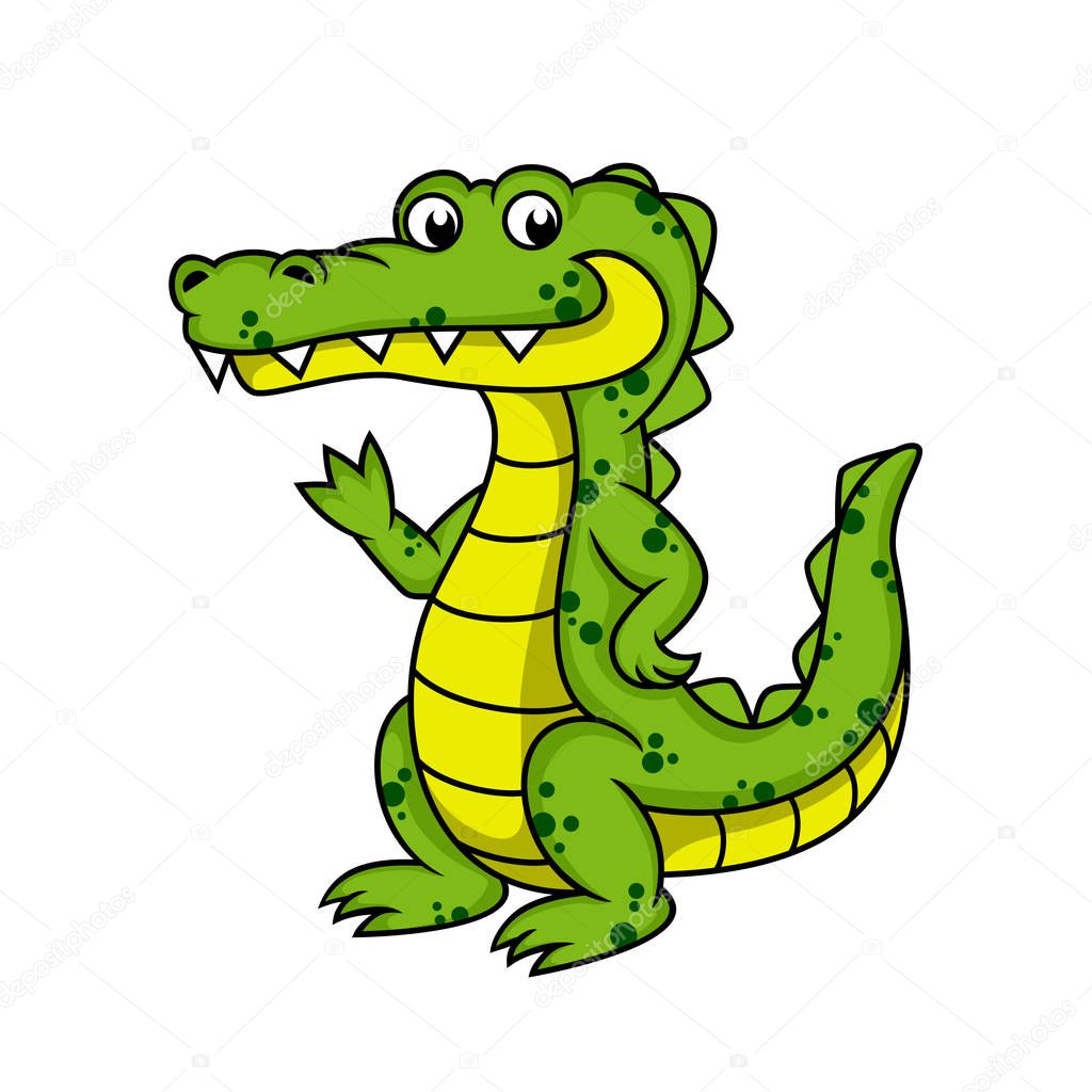 Crocodile cartoon character vector