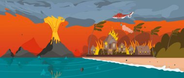 Doğal afet. Volkan Erüpsiyonu. Village Resort