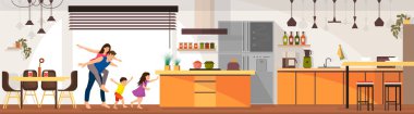 Aile zevk iç içeride Modern oturma odası