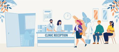 Doktor ve Hastalarla Klinik Kabul Odası