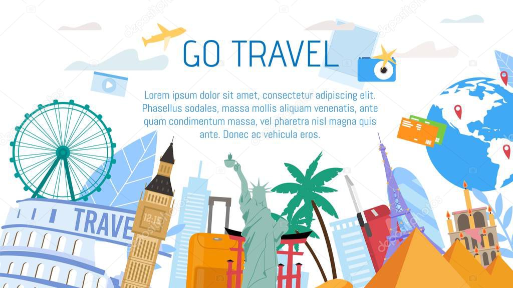 Travel Agency Flat Vector Advertising Banner