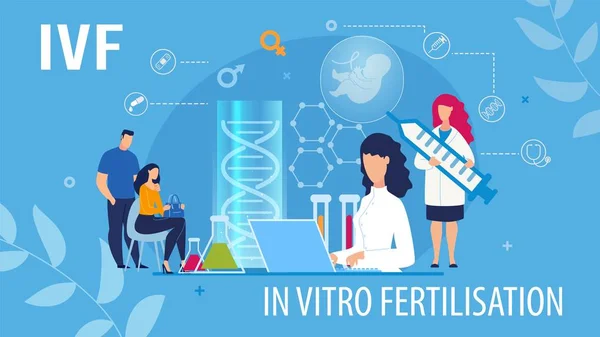 Oferta de Banner no Serviço de Fertilização Vitro —  Vetores de Stock