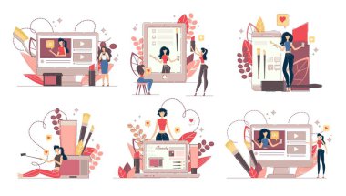 Sosyal medya setindeki Moda Blog ve Güzellik Günlüğü