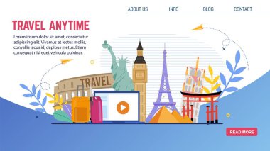 Uçak Biletleri Rezervasyon Hizmeti Vektörü Web Sayfası