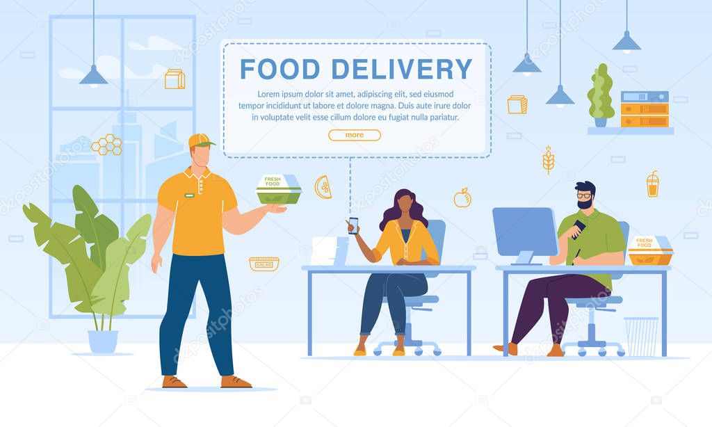 Food Set Meals Delivery to Office Service Webpage
