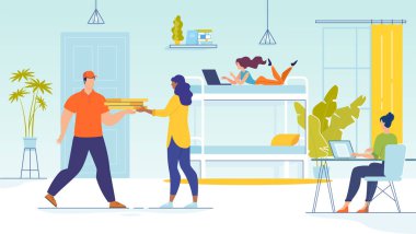 Taze pizzadan öğrenci yurduna teslimat servisine.