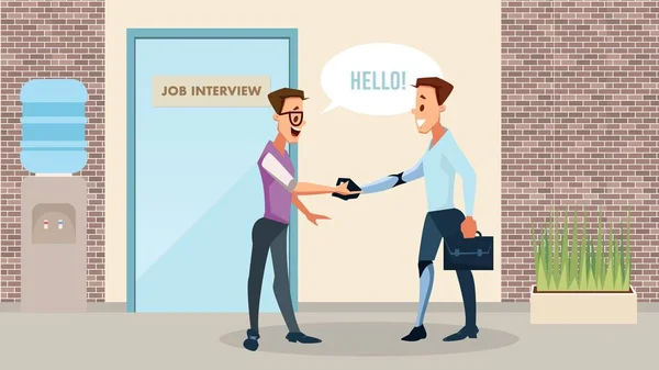 Disabled People New Job Opportunity Vector Concept — 스톡 벡터