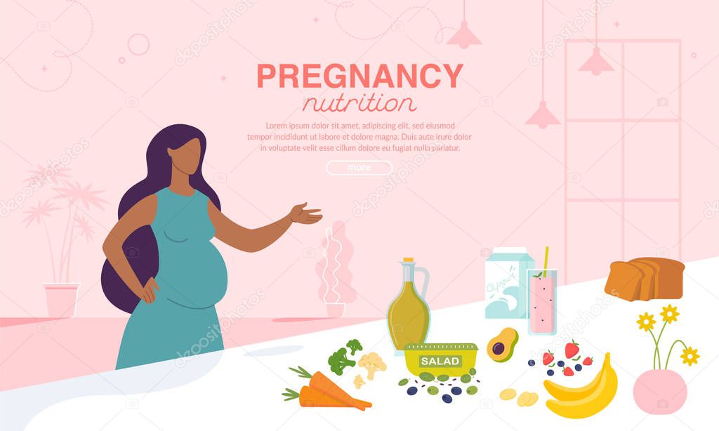 Pregnancy Nutrition and Healthy Diet Ad Poster