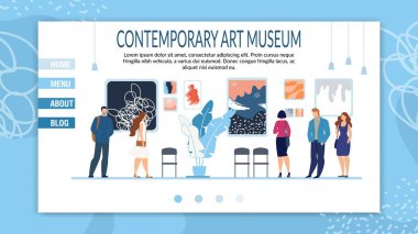 Landing Page Layout for Contemporary Art Museum clipart